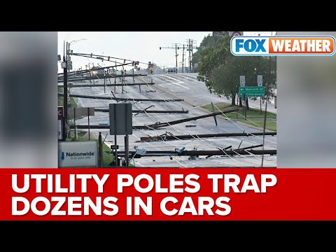 Strong Winds Toppled 30-plus Utility Poles In Maryland With Live Power Lines Trapping Dozens In Cars