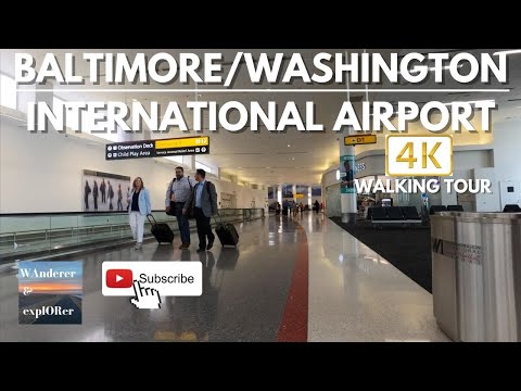 Baltimore/Washington International Airport ✈️ | 4K Walking Tour | Thurgood Marshall Airport