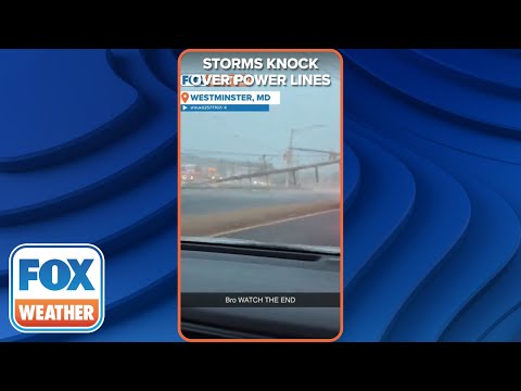 Strong Straight-Line Winds Knock Over Power Lines In MD Scaring Drivers