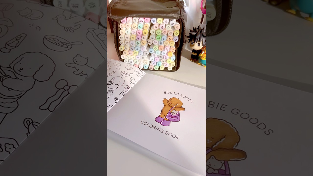 Unboxing Bobbie Goods Day to Night Coloring Book ✨ #bobbiegoods #coloringbook #coloring #unboxing