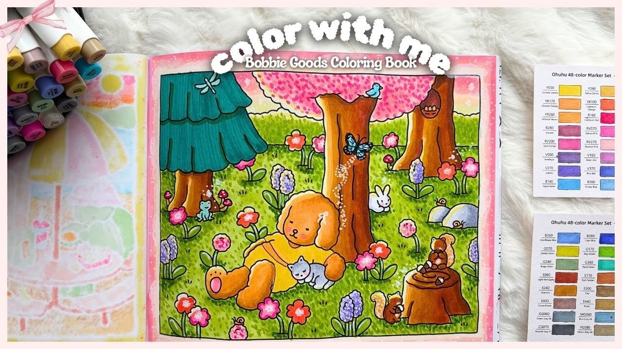 Color With Me 🦋🌸 Bobbie Goods "Day To Night" (Ep.07) | Chatty & Cozy Coloring Vlog