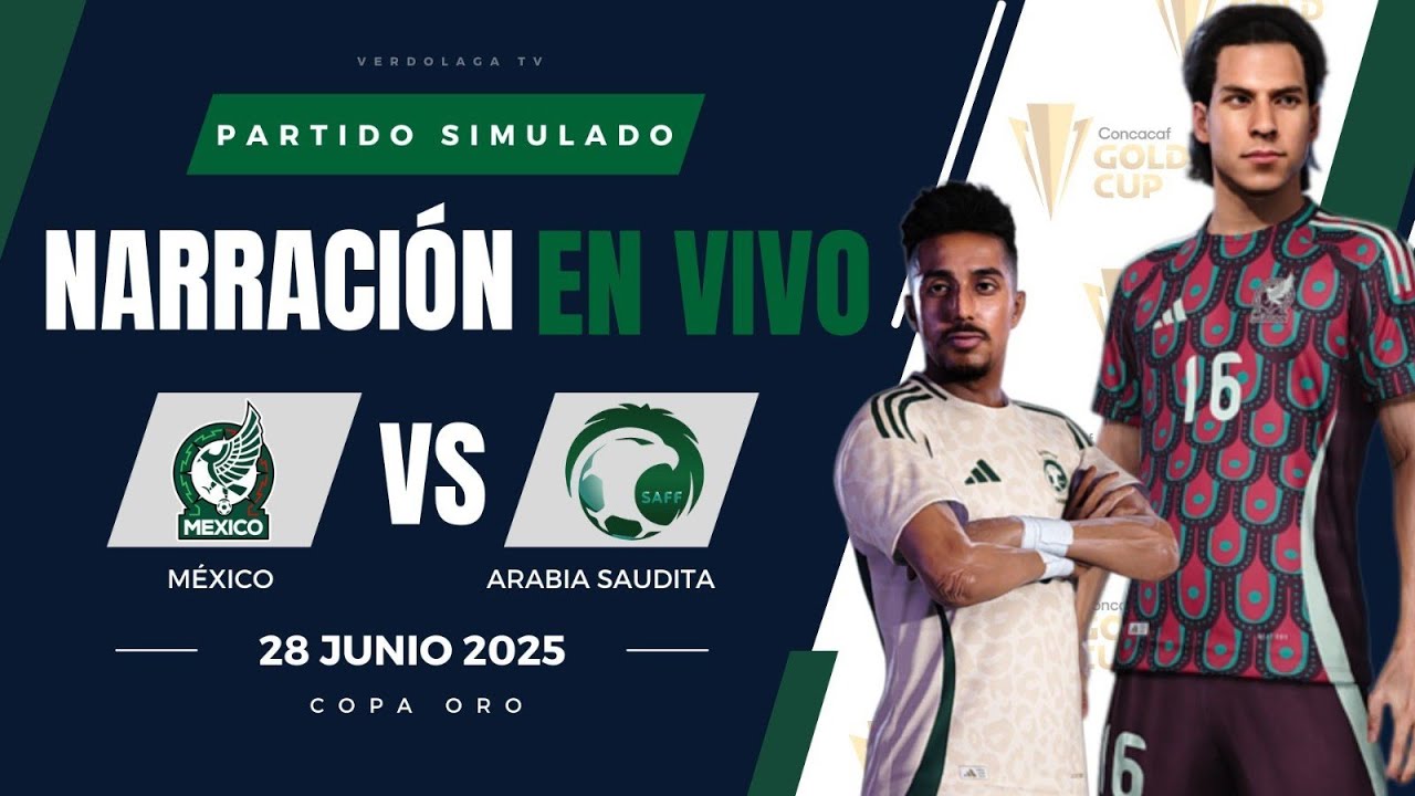 🔴 MÉXICO LE GANÁ A ARABIA SAUDITA EN LA COPA ORO CONCACAF - PARTIDO SIMULADO PES 2025