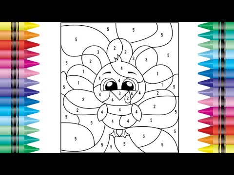 Thanksgiving color by number with markers