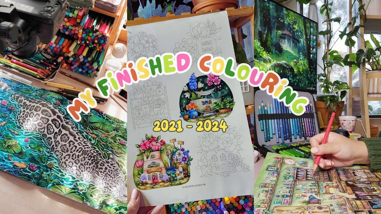 my finished coloring pages (2021-2024)/ adult coloring books ✨️🌸🌱