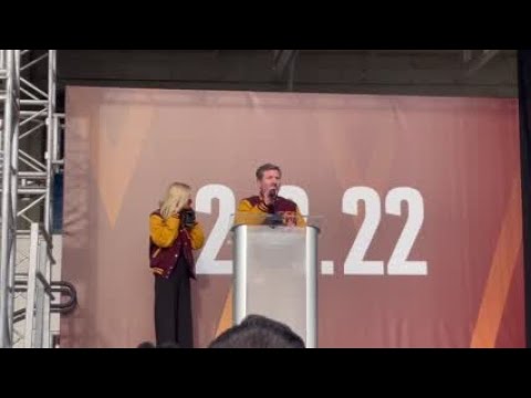 Dan and Tanya Snyder speak at Commanders unveiling