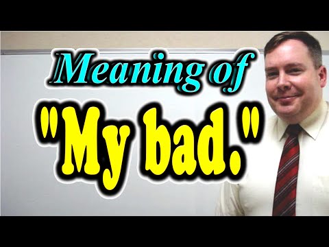 Meaning of "My bad." [ ForB English Lesson ]