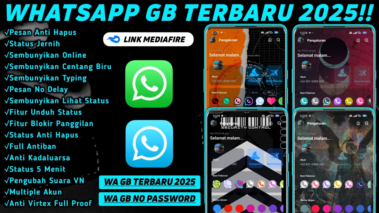 WhatsApp GB Terbaru 2025!! WA GB ANTI BLOKIR TERBARU 2025 | WA GB TERBARU 2025 NO PASSWORD✨