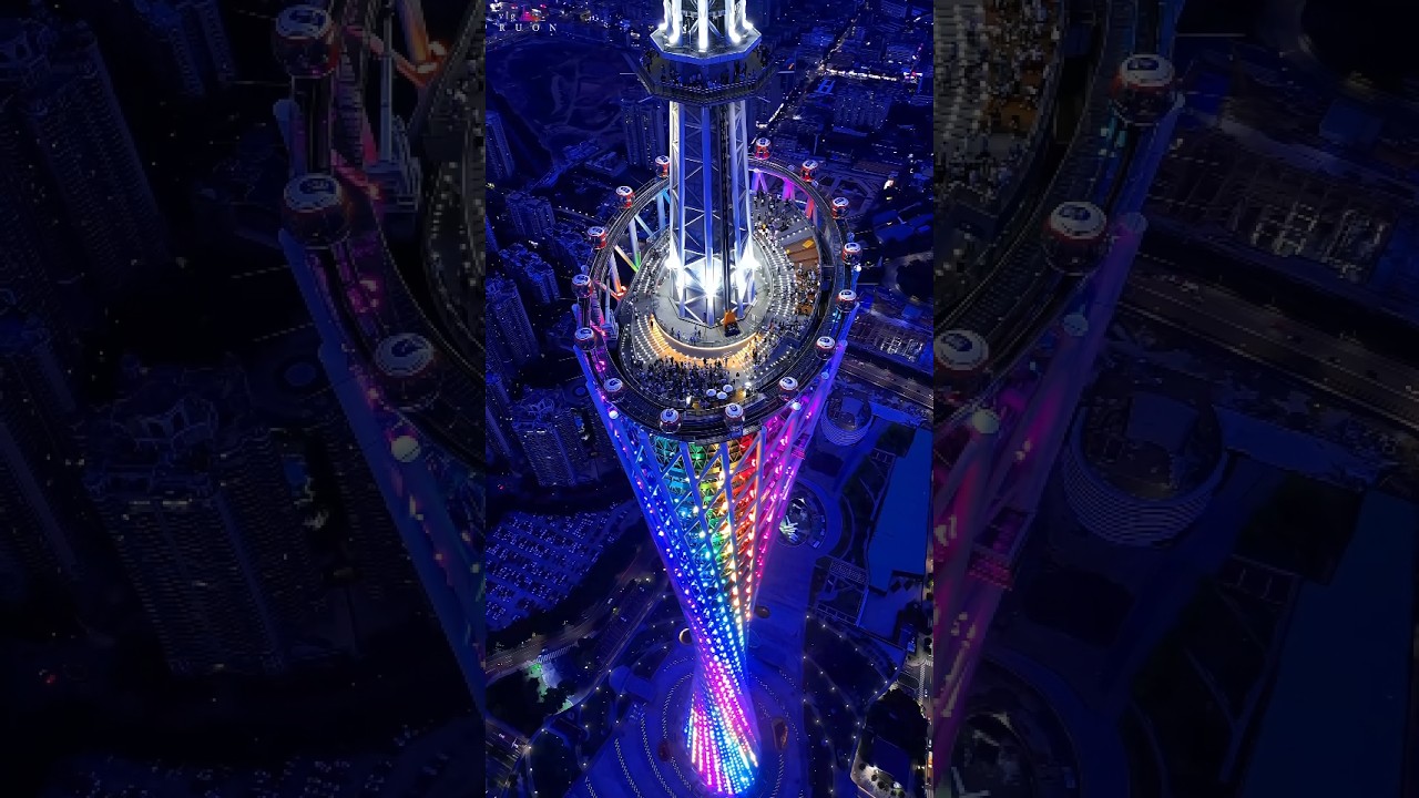 WORLD'S FIFTH TALLEST FREESTANDING INFRASTRUCTURE || Canton Tower广州塔 #amazing #travel #city