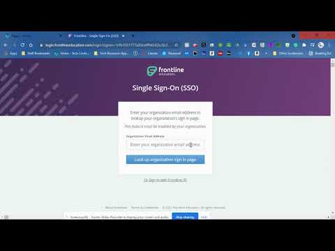 Frontline Login Process via the web formerly AESOP