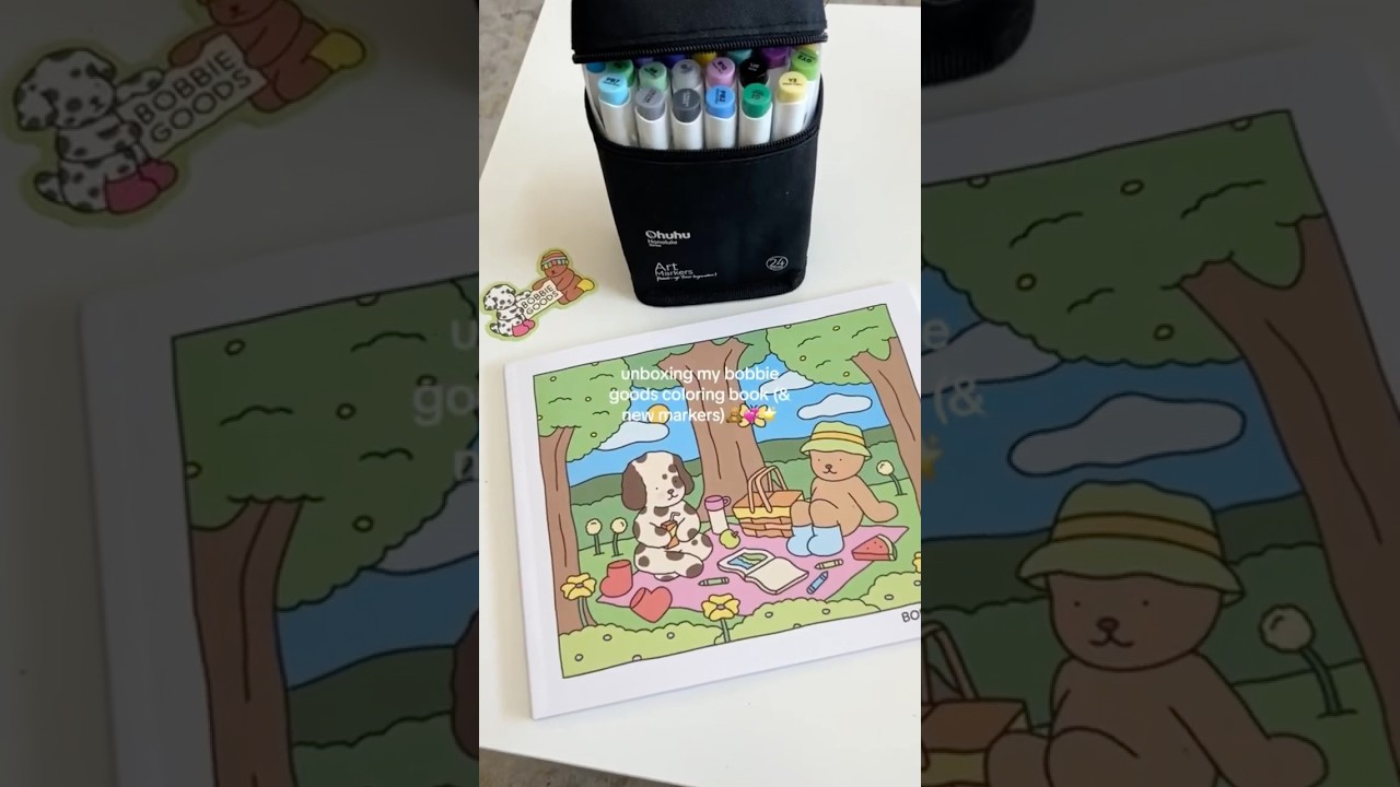 unboxing my bobbie goods coloring book 🧸💞🌟