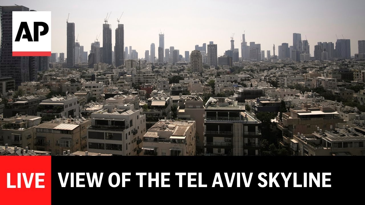 LIVE: Tel Aviv skyline view as Trump’s Israel-Iran ceasefire falters