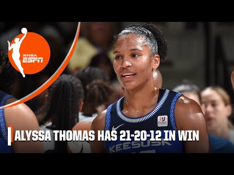 Alyssa Thomas makes WNBA history with first 20-15-10 game [HIGHLIGHTS] | WNBA on ESPN