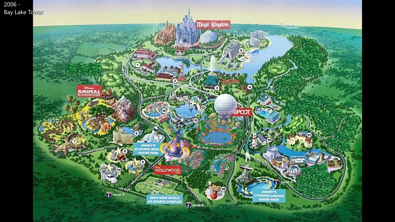 50 Years of Walt Disney World, but in maps