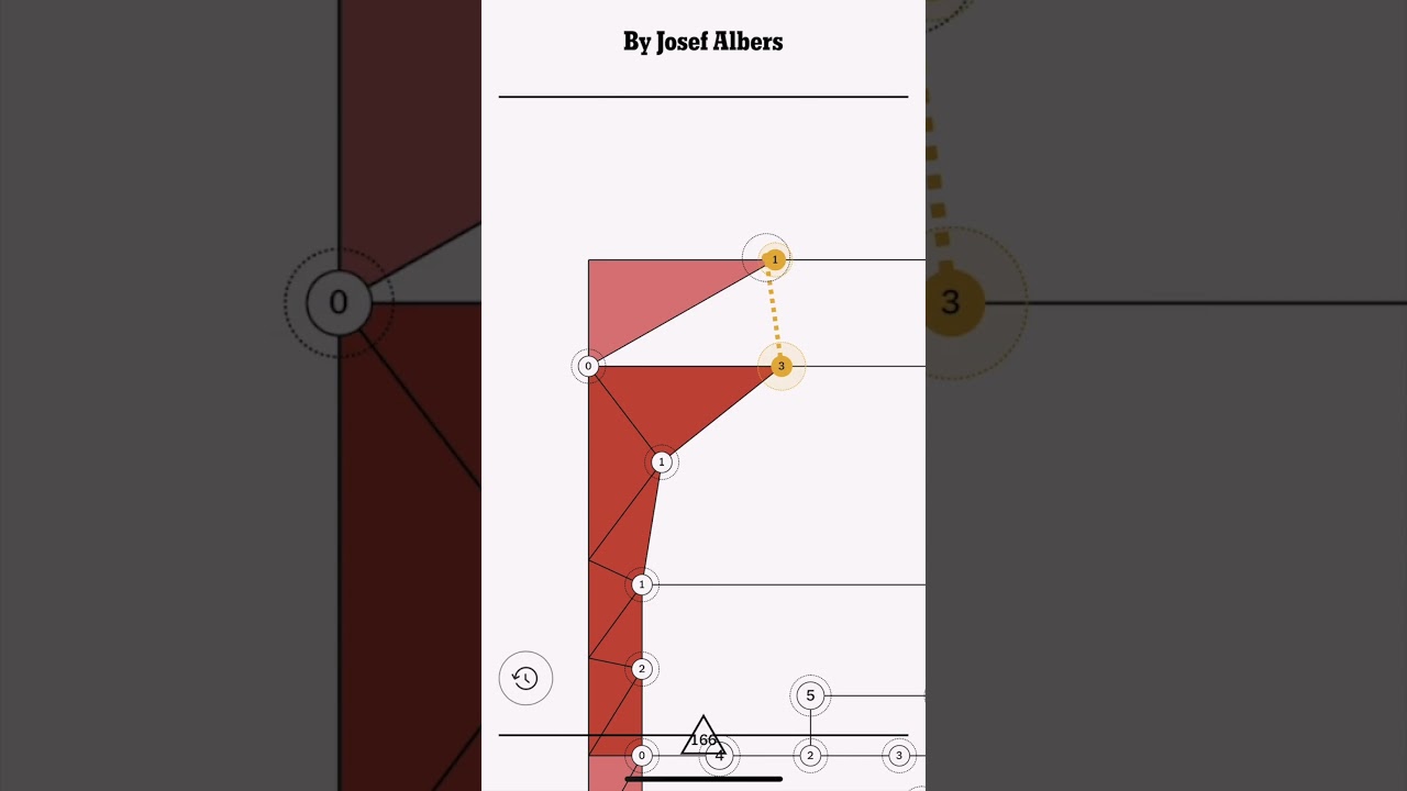 NYT's Vertex from August 11, 2023. "By Josef Albers"