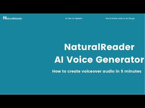 NaturalReader AI Voice Generator: Create Voice Over Audio in Minutes