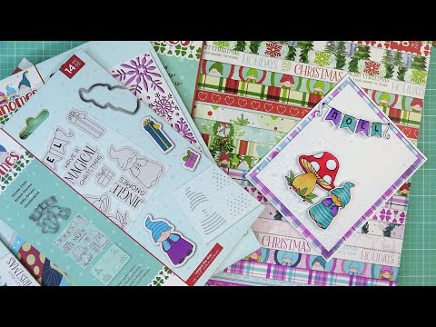 Crafter's Companion Nature's Garden "Gnome" Collection Review & Card Tutorial! So Sweet!