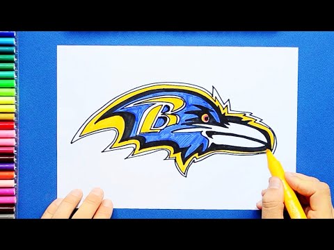 How to draw Baltimore Ravens Logo [NFL Team]