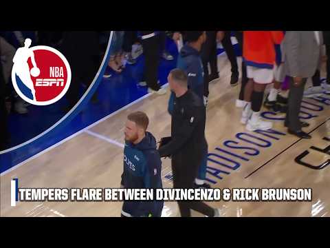 TEMPERS FLARE 🔥 Donte DiVincenzo, Rick Brunson separated after postgame spat | NBA on ESPN
