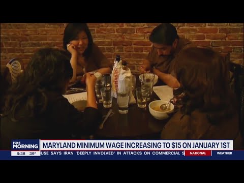 Maryland minimum wage increasing to $15 on January 1