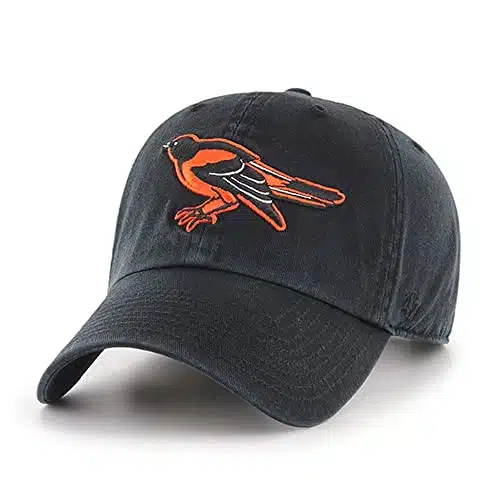 'Baltimore Orioles Cooperstown Clean Up Dad Hat Baseball Cap   Black, One Size