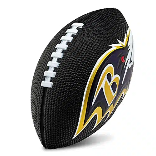 Franklin Sports NFL Baltimore Ravens Football   Kids Foam Football   Soft Football   Mini Size   Perfect for Gameday   D Logos!