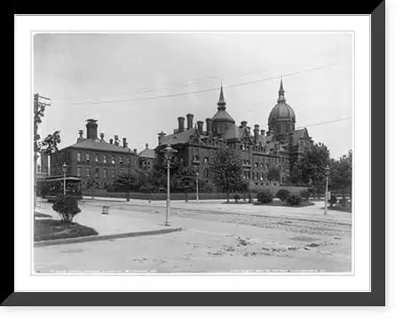 Historic Framed Print, Johns Hopkins Hospital, Baltimore, Md., x