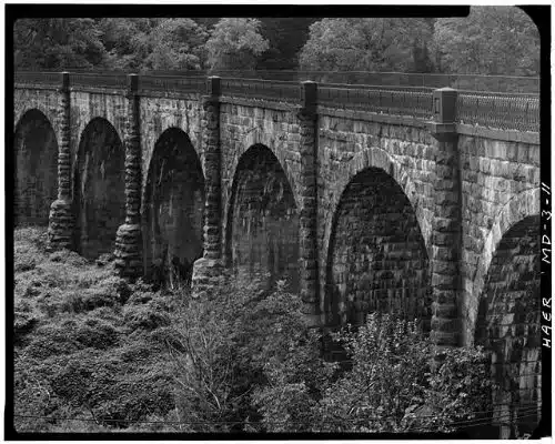HistoricalFindings Photo Baltimore & Ohio Railroad,Thomas Viaduct,Elkridge,Howard County,Maryland,MD,