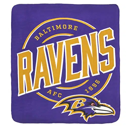Northwest NFL Baltimore Ravens Unisex Adult Fleece Throw Blanket, x , Campaign