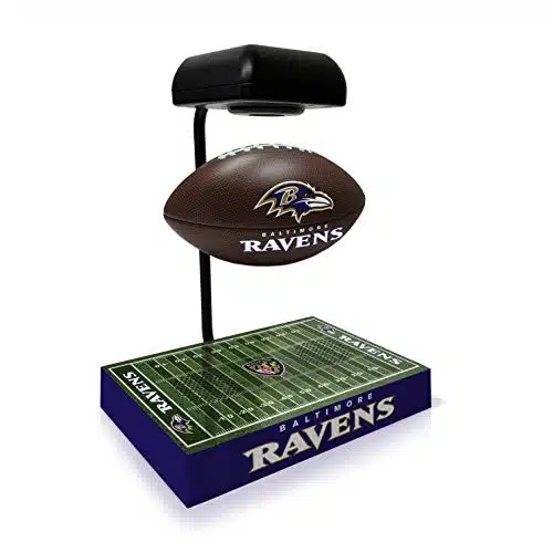 Pegasus Sports NFL Rotating Levitating Hover Football with Bluetooth Speaker, LED Lighting and USB Charge Port, Baltimore Ravens