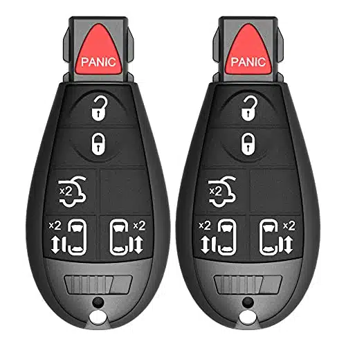 VOFONO Compatible with Keyless Entry Remote Key Fob Chrysler Town and CountryDodge Grand Caravan Dodge Durango Replacement for PNNYX (+Buttons) Pack of