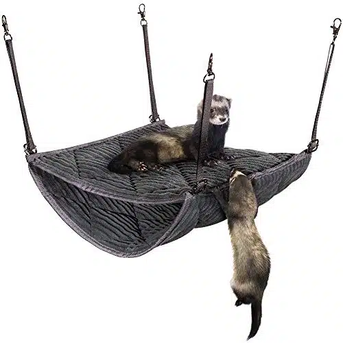 Brothers Wholesale Ferret Hammock for Cage   Plush Double Bunk Bed Hanging Clips   Perfect for or More Small Pets! (Rats, Ferrets, Hamsters, Guinea Pigs, Chinchillas & Squirre