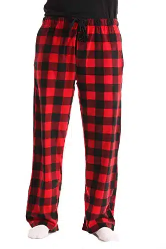 #FollowMe A XL Polar Fleece Pajama Pants for MenSleepwearPJs, Red Buffalo Plaid, X Large
