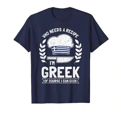 Greek food gifts   Greek chef funny greek T Shirt