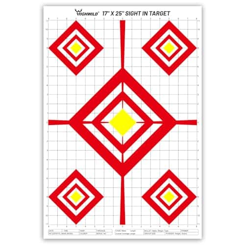 Highwild Sight in Shooting Range Paper Target XInches Suitable for Handguns, Rifles, Airguns, BB Guns (Pack)