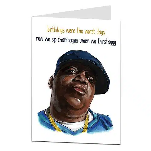 LimaLima Funny Happy Birthday Card Hip Hop Design