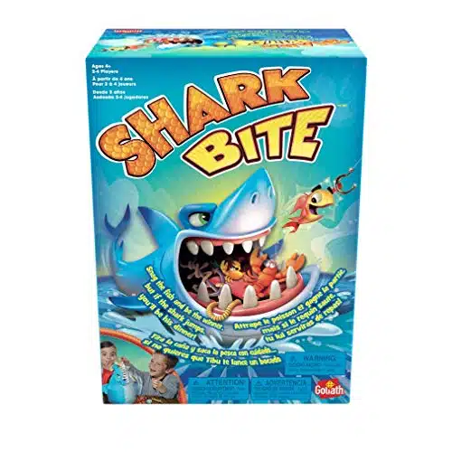 Shark Bite    Roll The Die and Fish for Colorful Sea Creatures Before The Shark Bites Game!   Trilingual by Pressman