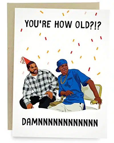 Sleazy Greetings Damn Meme Funny Birthday Card For Him Or Her  Damn You're How Old Birthday Card