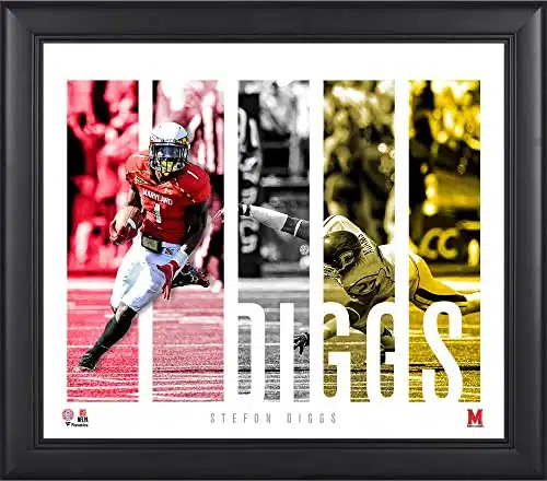 Stefon Diggs Maryland Terrapins Framed x Player Panel Collage   College Player Plaques and Collages
