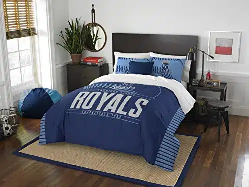 The Northwest Company MLB Kansas City Royals Comforter and Sham Set, FullQueen, Grand Slam