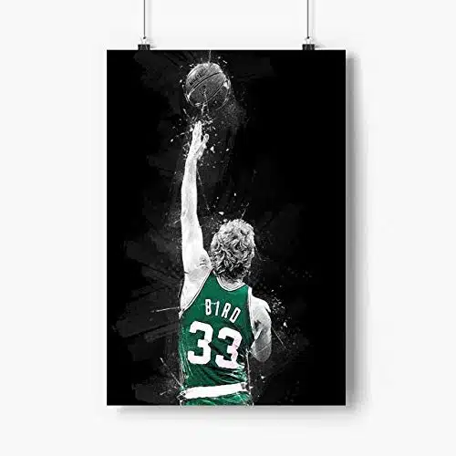Venus Store Larry Bird Poster Artwork   xInch No Frame, Basketball Poster Print, Basketball Sports Art, Basketball Poster Gift Fathers Day, papa, Mother, Grandma, Grandfather, Son, Daughter, dad