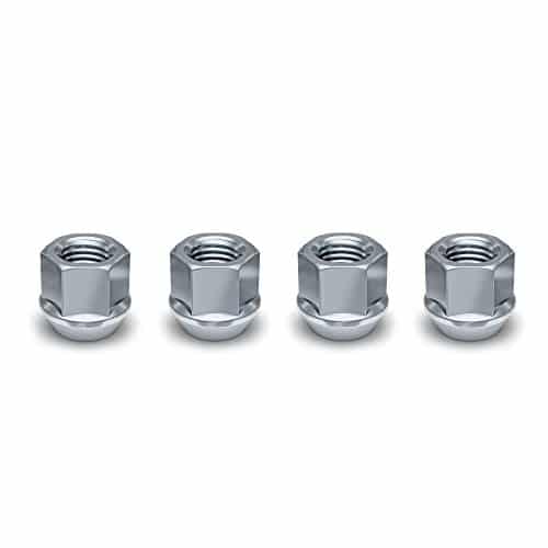 White Knight S Chrome Open End Bulge Acorn Lug Nut, Pack, Zinc