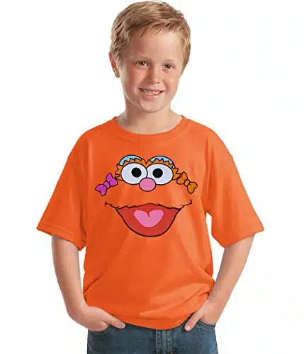 Zoe Face Youth T Shirt (Youth Medium []) Orange
