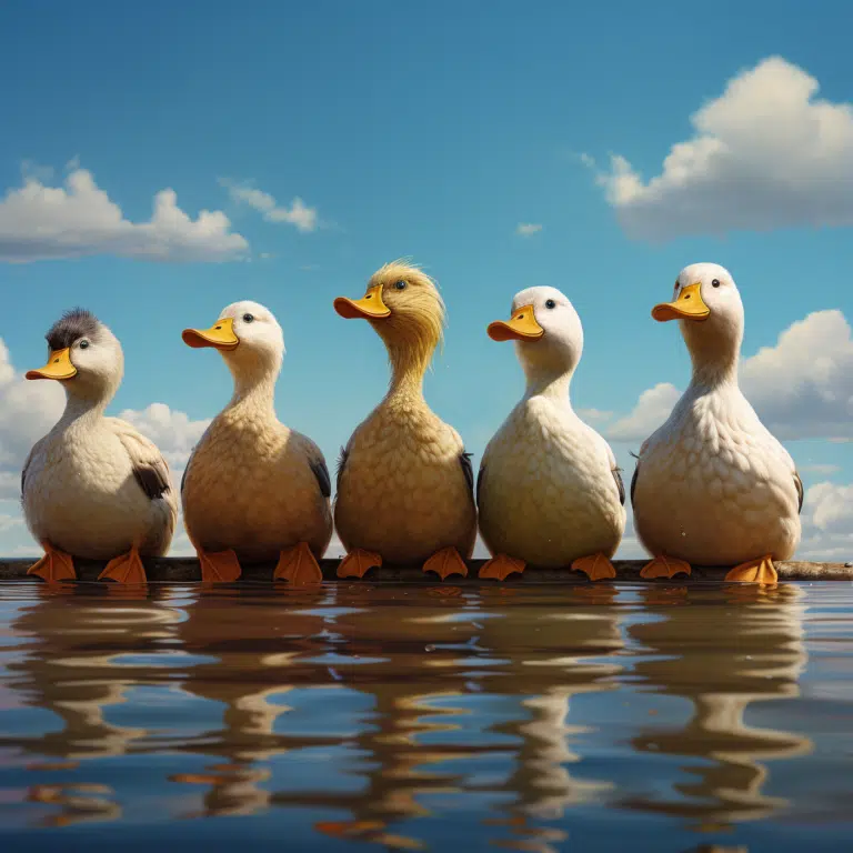 ducks in the row