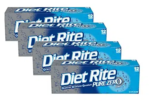 Diet Rite Pure Zero Cola Original Soda Soft Drink Cans   Cases (Count)