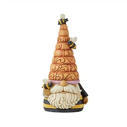 Enesco Jim Shore Heartwood Creek Statuetta Gnomo Britannico 'Fancy A Cuppa?' - 14cm Multicolore