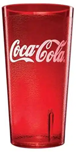 G.E.T. RC EC Heavy Duty Plastic Restaurant Tumblers, Ounce, Red Coca Cola (Pack of )