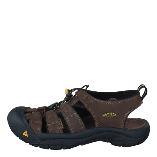 KEEN Men's Newport Closed Toe Leather Sandals, Bison,