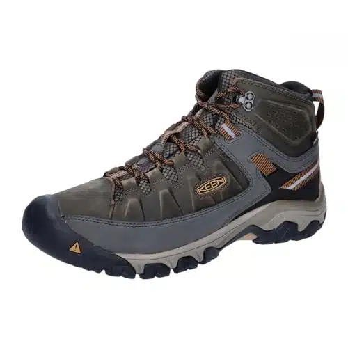 KEEN Men's Targhee id Height Waterproof Hiking Boots, Black OliveGolden Brown,