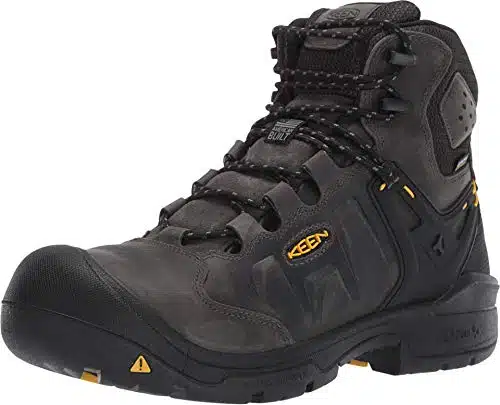 KEEN Utility Men's Dover Composite Toe Waterproof Industrial Work Boots, MagnetBlack,