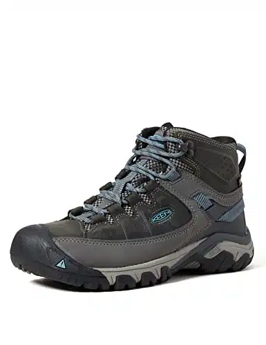 KEEN Women's Targhee id Height Waterproof Hiking Boots, MagnetAtlantic Blue,